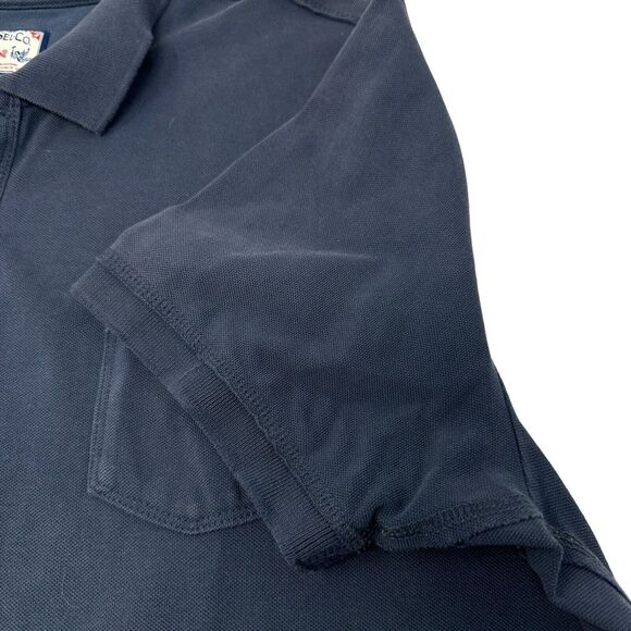 DIESEL Men's Navy Blue Raw Trim Short Sleeve Polo Shirt Regular Fit See Measure - Picture 4 of 13